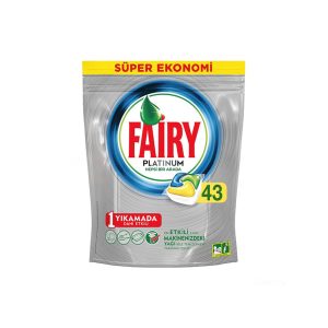 قرص ماشین ظرفشویی Fairy پلاتینیوم مدل PLATINUM بسته 43 عددی