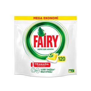 قرص ماشین ظرفشویی Fairy لیمویی بسته 120 عددی