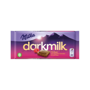شکلات سوییسی Milka مدل Dark Milk Raspberry وزن 90 گرم