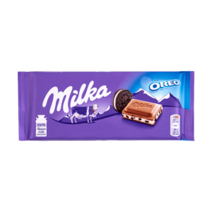 شکلات سوییسی Milka مدل Oreo Alpine Milk وزن 100 گرم