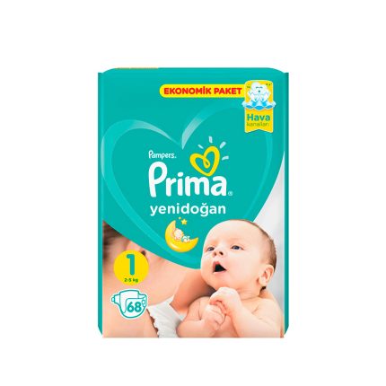 پوشک چسبی Prima سایز 1 بسته 68 عددی