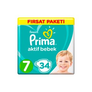 پوشک چسبی Prima سایز 7 بسته 34 عددی