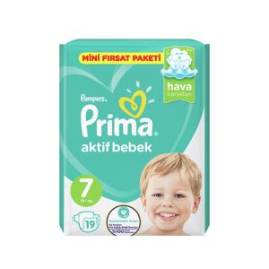 پوشک بچه پریما سایز 7 بسته 19 عددی