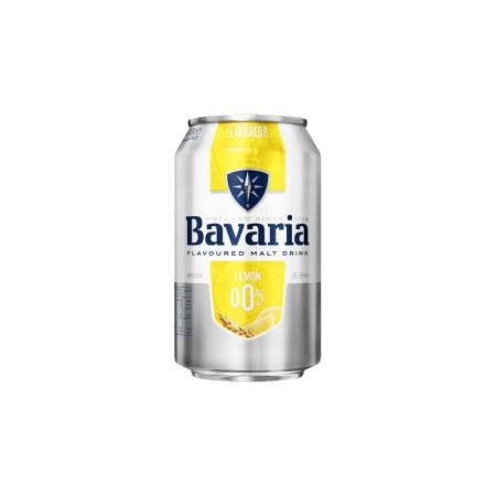 آبجو بدون الکل با طعم لیمو باواریا حجم 330 میلی لیتر