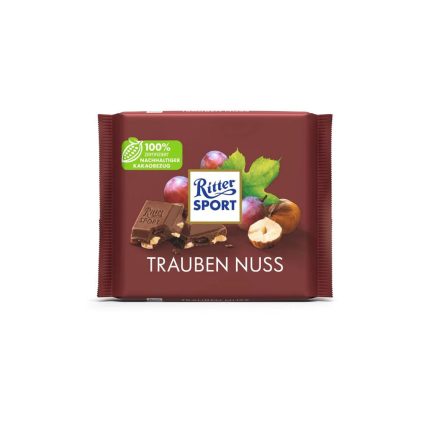 شکلات شیری ریتر اسپرت مدل Raisin and Hazelnut وزن 100 گرم