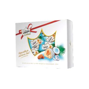 شکلات کادویی اوکراینی با مغز نارگیلی و بادام وزن 185 گرم