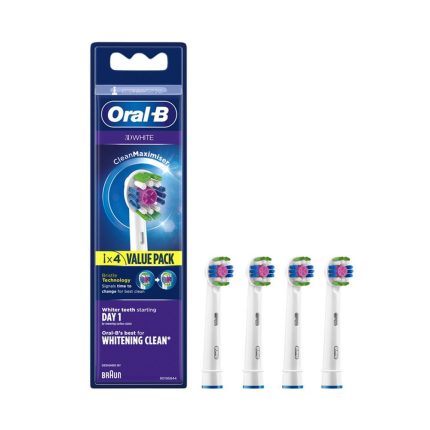 سری یدک مسواک برقی اورال بی مدل 3D White بسته 4 عددی